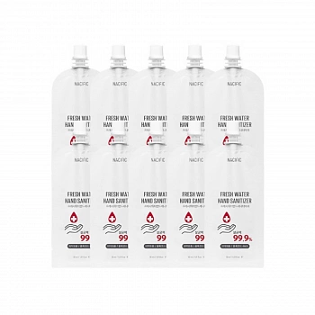 Антисептик для рук с экстрактом алоэ 10шт Fresh Water Hand Sanitizer 10ea