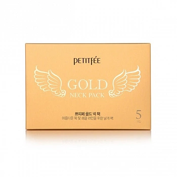 Антивозрастной гидрогелевый патч для шеи с золотыми частицами 5 шт. Gold Neck Pack 5 pcs